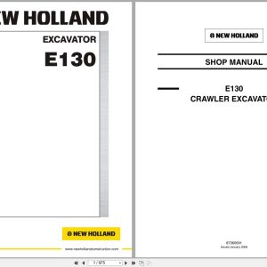 New Holland Excavator E130 Service Manual 87360591NA 2006 (1)