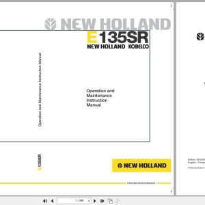 New Holland Excavator E135SR Operation Maintenance Manual 6042155901 2005 (1)