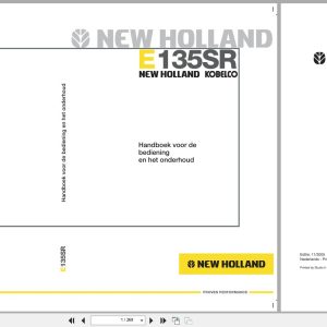 New Holland Excavator E135SR Operation Maintenance Manual 6042156301 2005 NL (1)