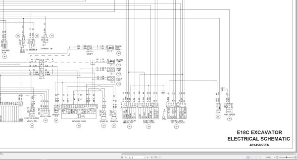 New Holland Excavator E18C Hydraulic And Electrical Schematic (1)