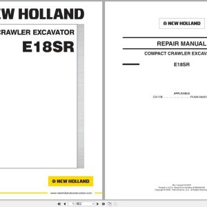 New Holland Excavator E18SR Repair Manual 87630256NA 2007 (1)