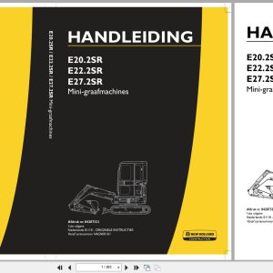 New Holland Excavator E20.2SR E22.2SR E27.2SR Operation Maintenance Manual 84287321 2010 NL (1)
