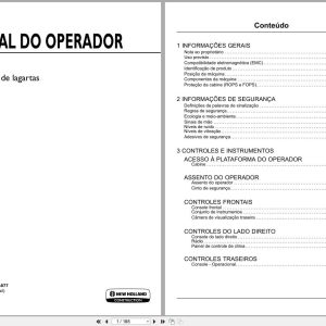 New Holland Excavator E215C Operators Manual 47816077 2014 BR (1)