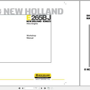 New Holland Excavator E265B E265BLC Workshop Manual 87731202 (1)