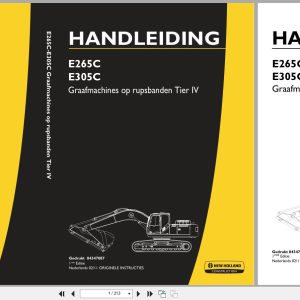 New Holland Excavator E265C E305C Operation Maintenance Manual 84347087 2011 NL (1)