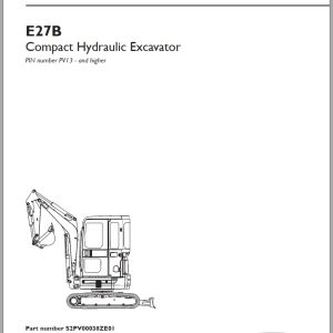 New Holland Excavator E27B Operators Manual S2PV00038ZE01 2010 (1)