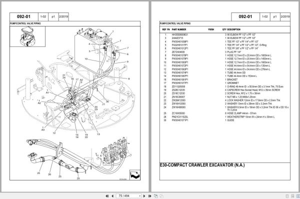 New Holland Excavator E30 Parts Manual 87360683NA 2014 New Holland Excavator E30 Parts Manual 87360683Na 2014 (2)