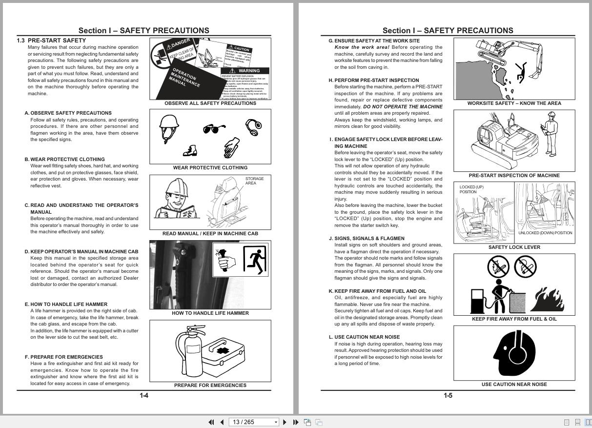 New Holland Excavator E335 Operation Maintenance Manual 6042162201 2005 (2)