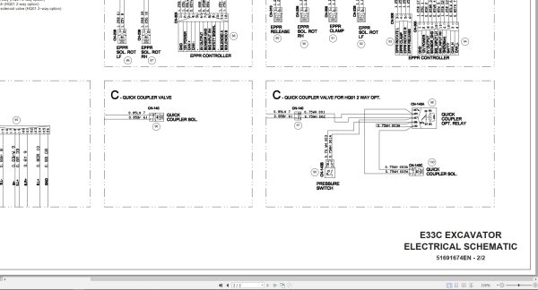 New Holland Excavator E33C Electrical Schematic 51691674En (2)