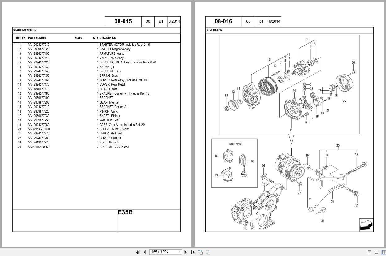 New Holland Excavator E35B Tier 4 Parts Catalog S3PX00041ZE06 2014 (2)