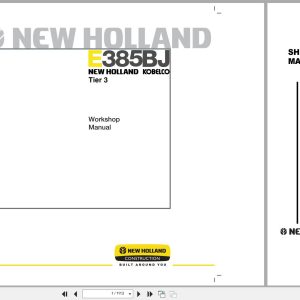 New Holland Excavator E385B E385BLC Workshop Manual 87731197 (1)
