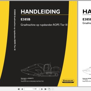 New Holland Excavator E385B Operation Maintenance Manual 84268175 2010 NL (1)