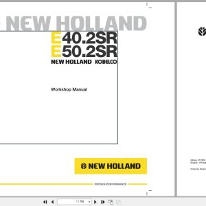 New Holland Excavator E40.2SR E50.2SR Workshop Manual 60413411 2005 (1)