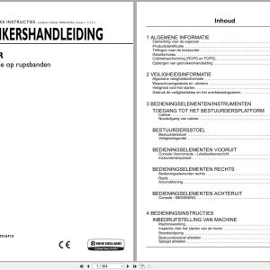 New Holland Excavator E85CMSR Operation Maintenance Manual 47516715 2013 NL (1)