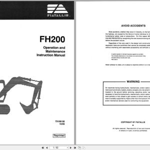 New Holland Excavator FH200 Operation Maintenance Manual 73158106 (1)