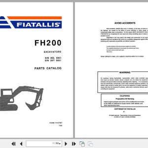 New Holland Excavator FH200LC FH200T Parts Catalog 73157997 (1)