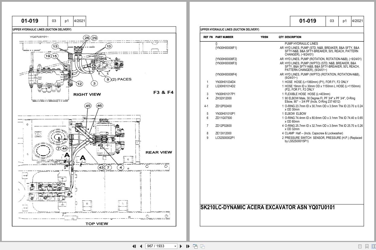 New Holland Excavator SK210LC Parts Catalog S3YN00046ZE01 2014 (2)