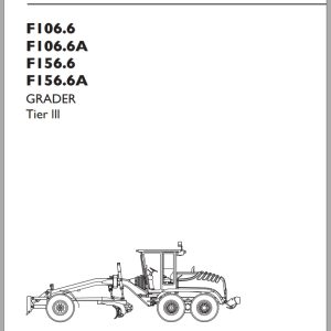 New Holland Grader F106.6 F106.6A F156.6 F156.6A Tier 3 Operators Manual 87609109 (1)
