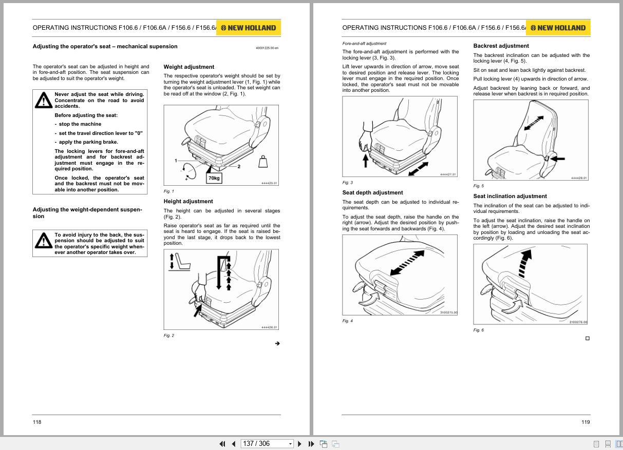 New Holland Grader F106.6 F106.6A F156.6 F156.A Tier 3 Operators Manual 84282291 2009 (2)