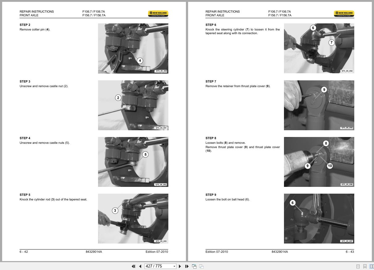 New Holland Grader F106.7 F106.7A F156.7 F156.7A Tier 3 Service Manual 84329014A 2010 (2)