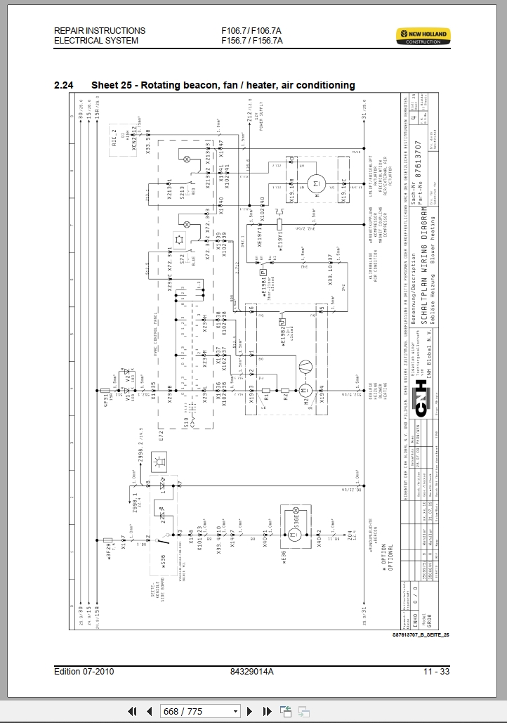 New Holland Grader F106.7 F106.7A F156.7 F156.7A Tier 3 Service Manual 84329014A 2010 (3)