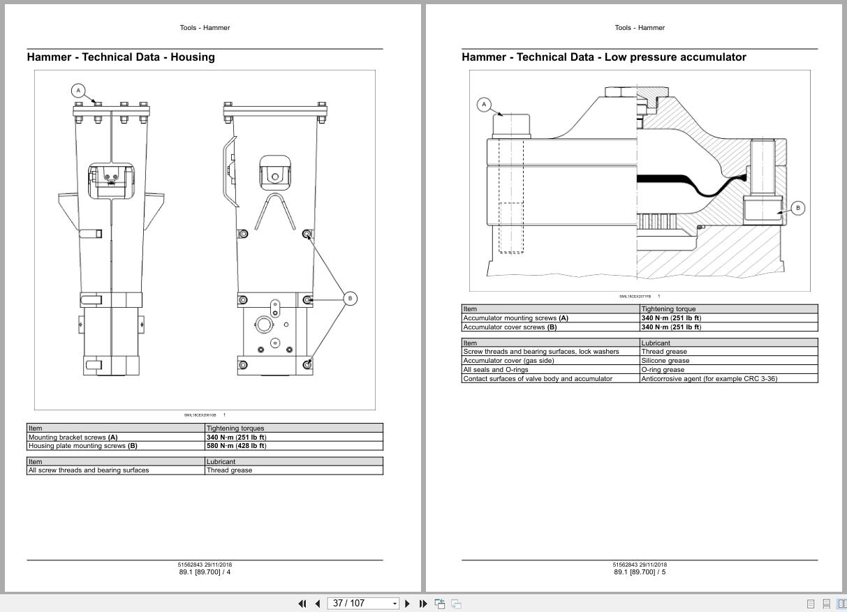 New Holland Hydraulic Breaker CB150S Service Manual 51562843 2018 (2)
