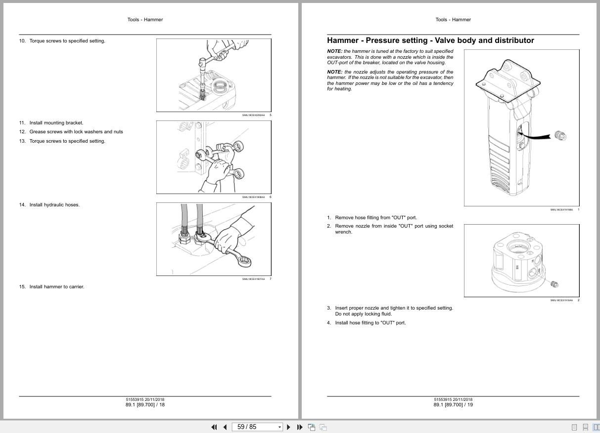 New Holland Hydraulic Breaker CB18S CB27S CB37S Service Manual 51553915 2018 (3)