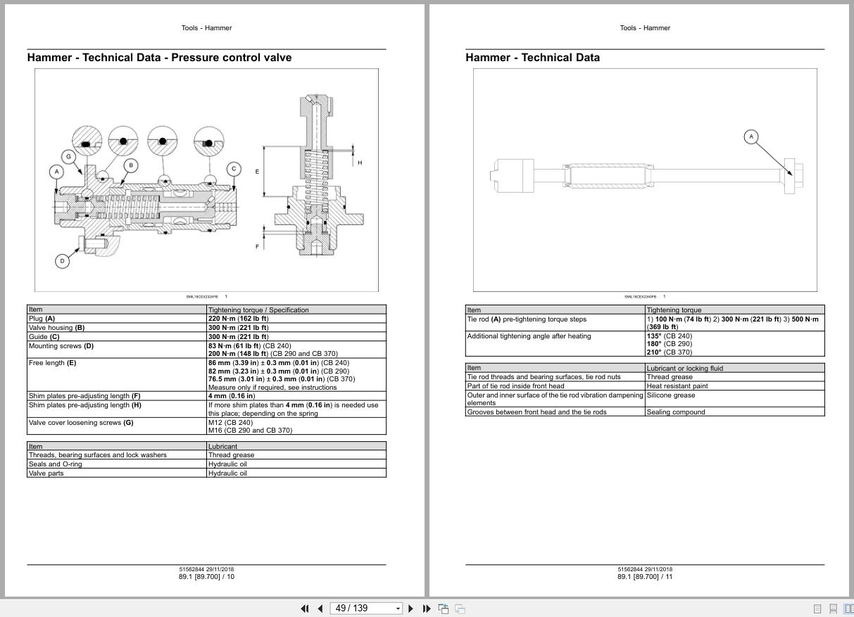 New Holland Hydraulic Breaker CB240S CB290S CB370S Service Manual 51562844 2018 (2)
