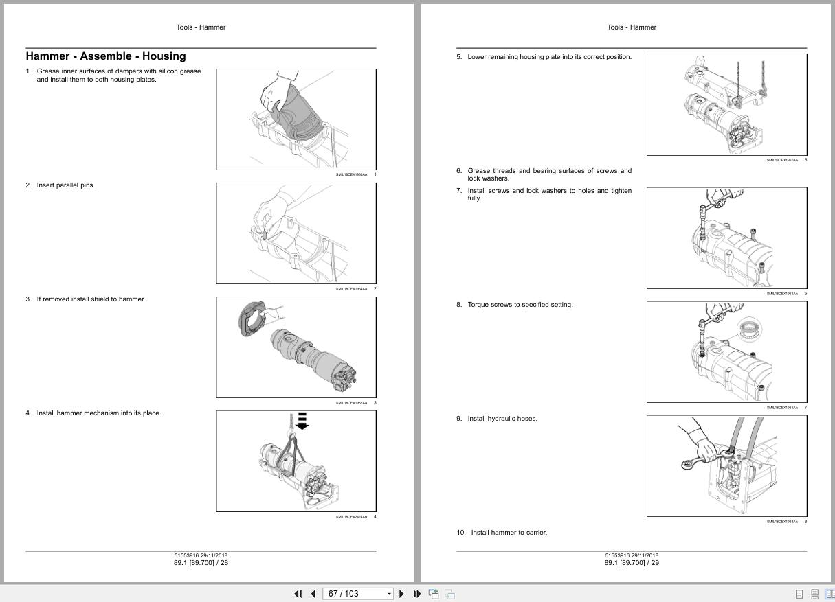 New Holland Hydraulic Breaker CB80S CB90S CB135S Service Manual 51553916 (2)