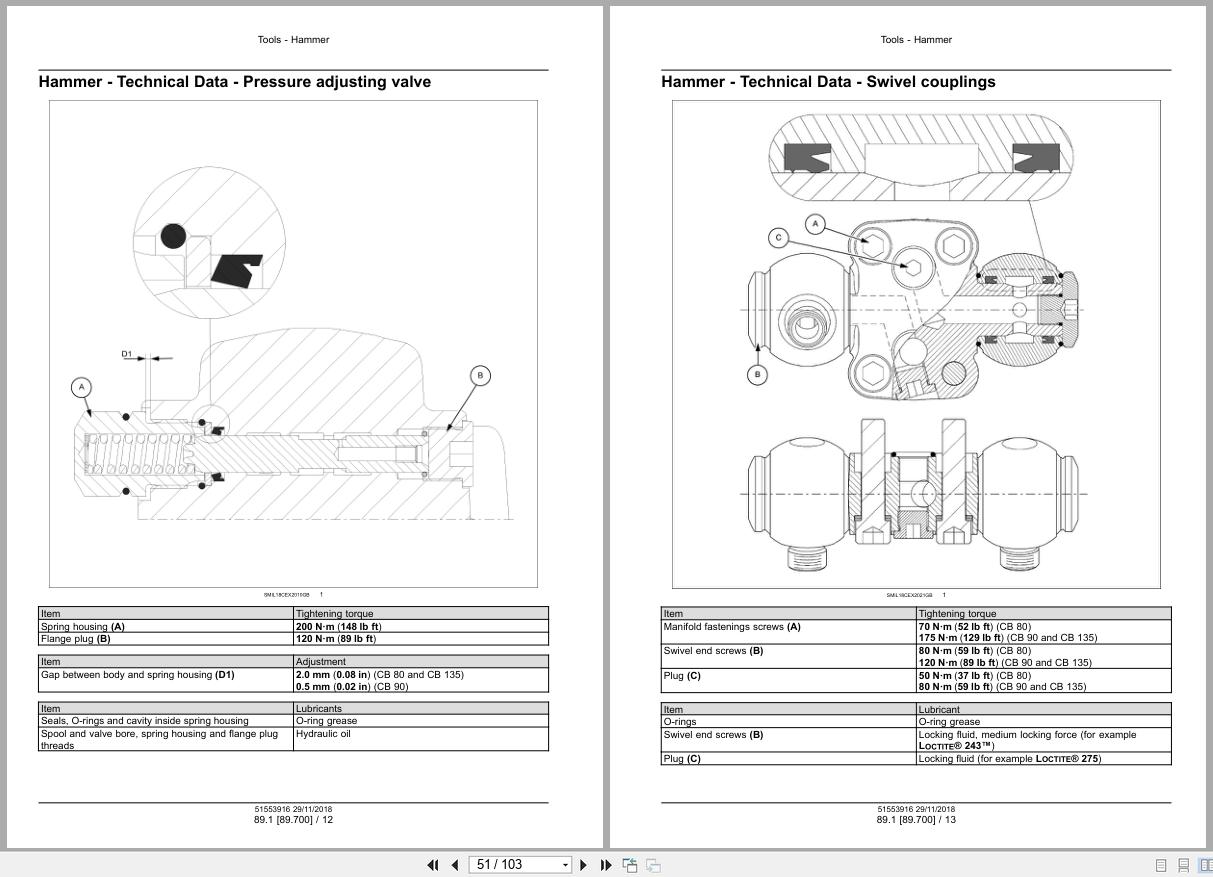 New Holland Hydraulic Breaker CB80S CB90S CB135S Service Manual 51553916 2018 (2)