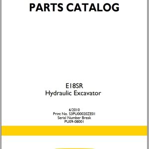 New Holland Hydraulic Excavator E18SR Parts Catalog S3PU00020ZE01 2010 (1)