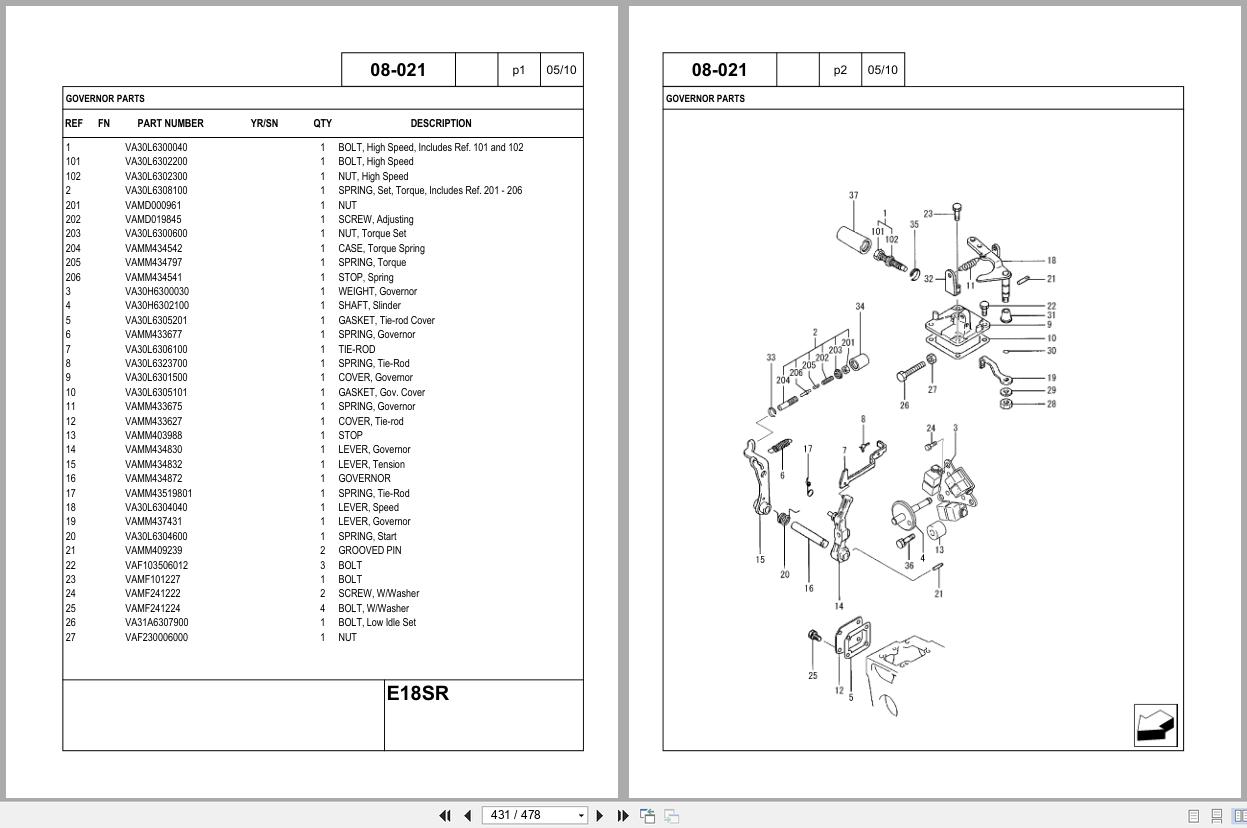 New Holland Hydraulic Excavator E18SR Parts Catalog S3PU00020ZE01 2010 (2)