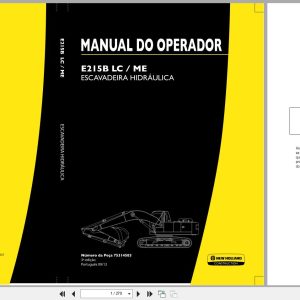 New Holland Hydraulic Excavator E215BLC E215BME Operators Manual 75314583 2012 BR (1)