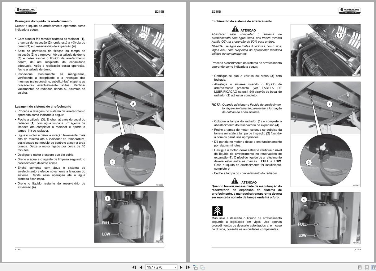 New Holland Hydraulic Excavator E215BLC E215BME Operators Manual 75314583 2012 BR (2)