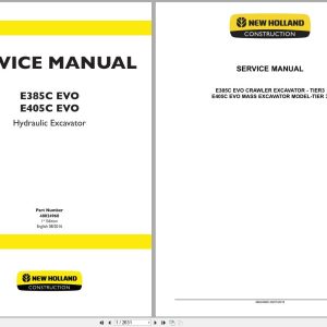 New Holland Hydraulic Excavator E385C EVO E405C EVO Service Manual 48024968 2016 (1)