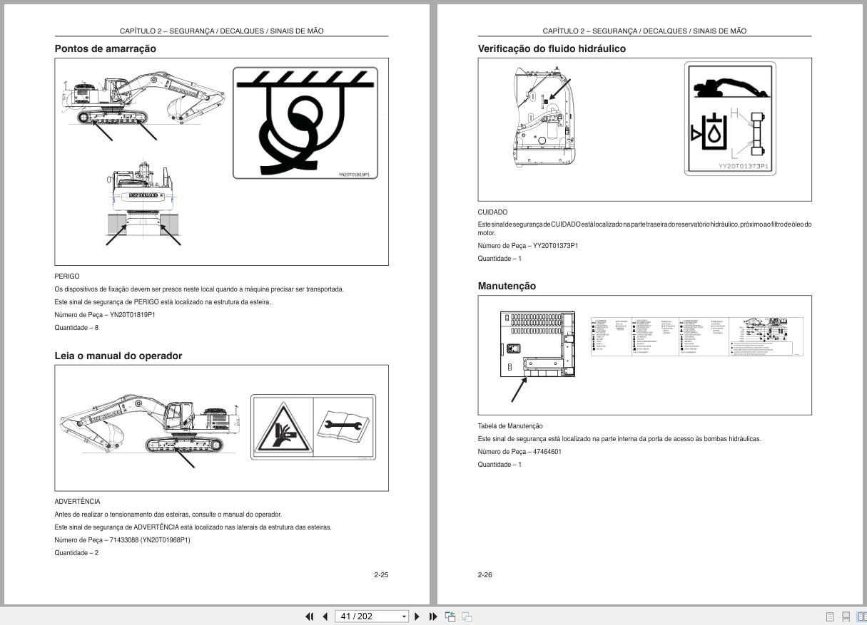 New Holland Hydraulic Excavator E385C Operators Manual LC91Z00037P1 2013 BR (2)