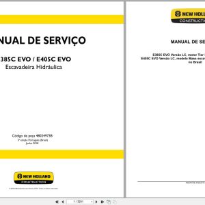 New Holland Hydraulic Excavator E385CEVO E405CEVO Service Manual 48024973B 2018 BR (1)