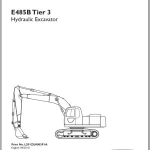 New Holland Hydraulic Excavator E485B Tier 3 Operators Manual LS91ZU0003P1A 2010 (1)