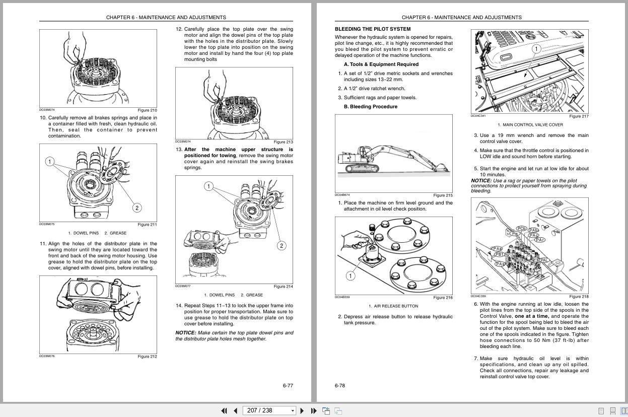 New Holland Hydraulic Excavator E485B Tier 3 Operators Manual LS91ZU0003P1A 2010 (2)