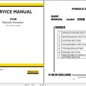 New Holland Hydraulic Excavator E50B Service Manual S5PJ0033E01 2010 (1)