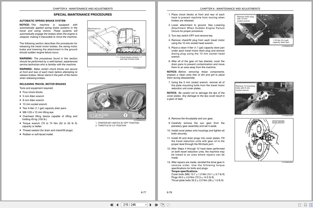 New Holland Hydraulic Excavator E70BSR Operators Manual S2YT00029ZE01 2010 (2)