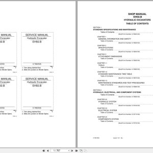 New Holland Hydraulic Excavator EH50.B Service Manual 6 78600NA 2005 (1)