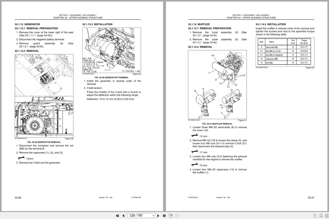New Holland Hydraulic Excavator EH50.B Service Manual 6 78600NA 2005 (2)