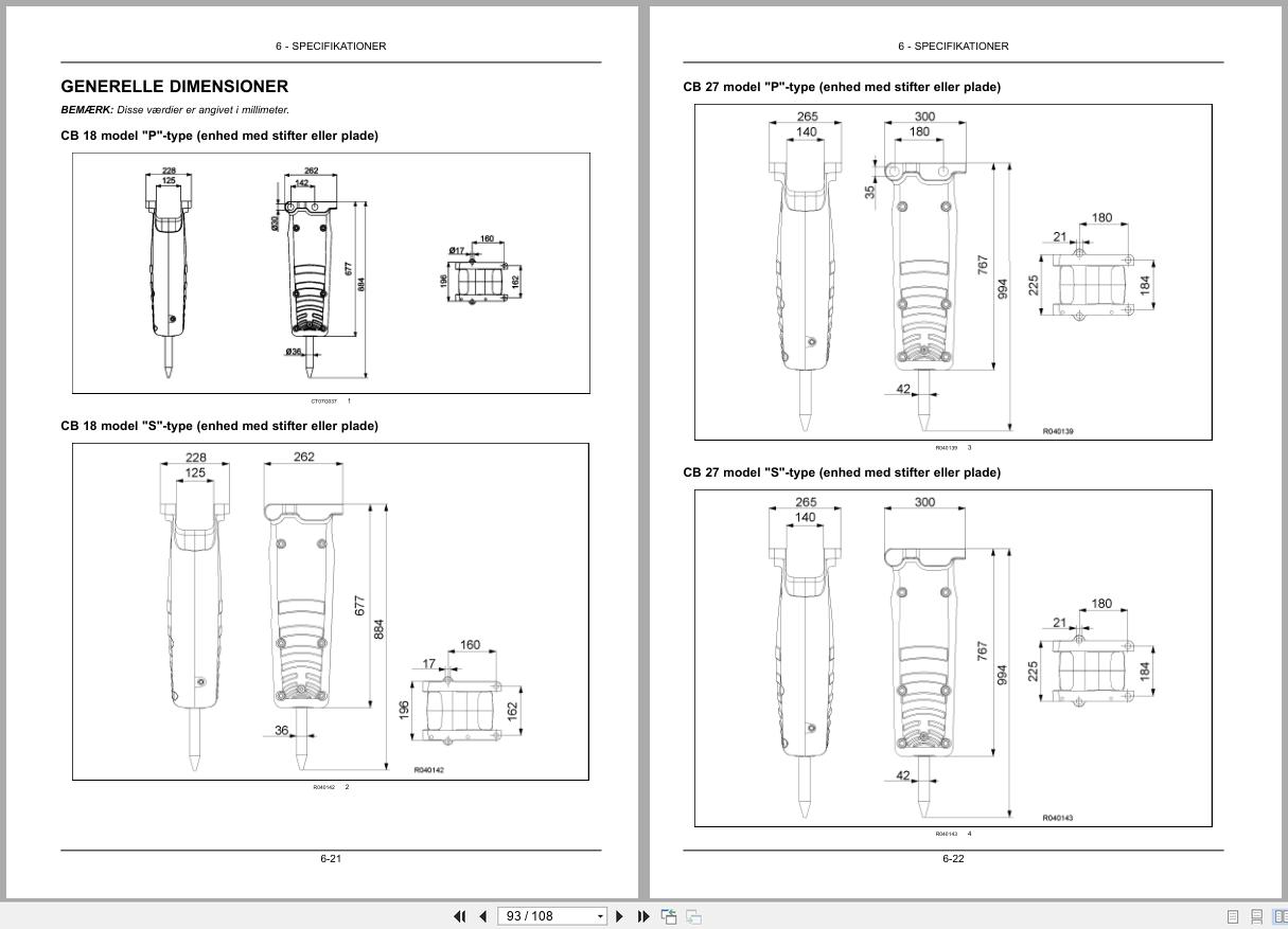 New Holland Hydraulic Hammer CB18S to CB800S Operators Manual 51439097 2018 DA DK (2)