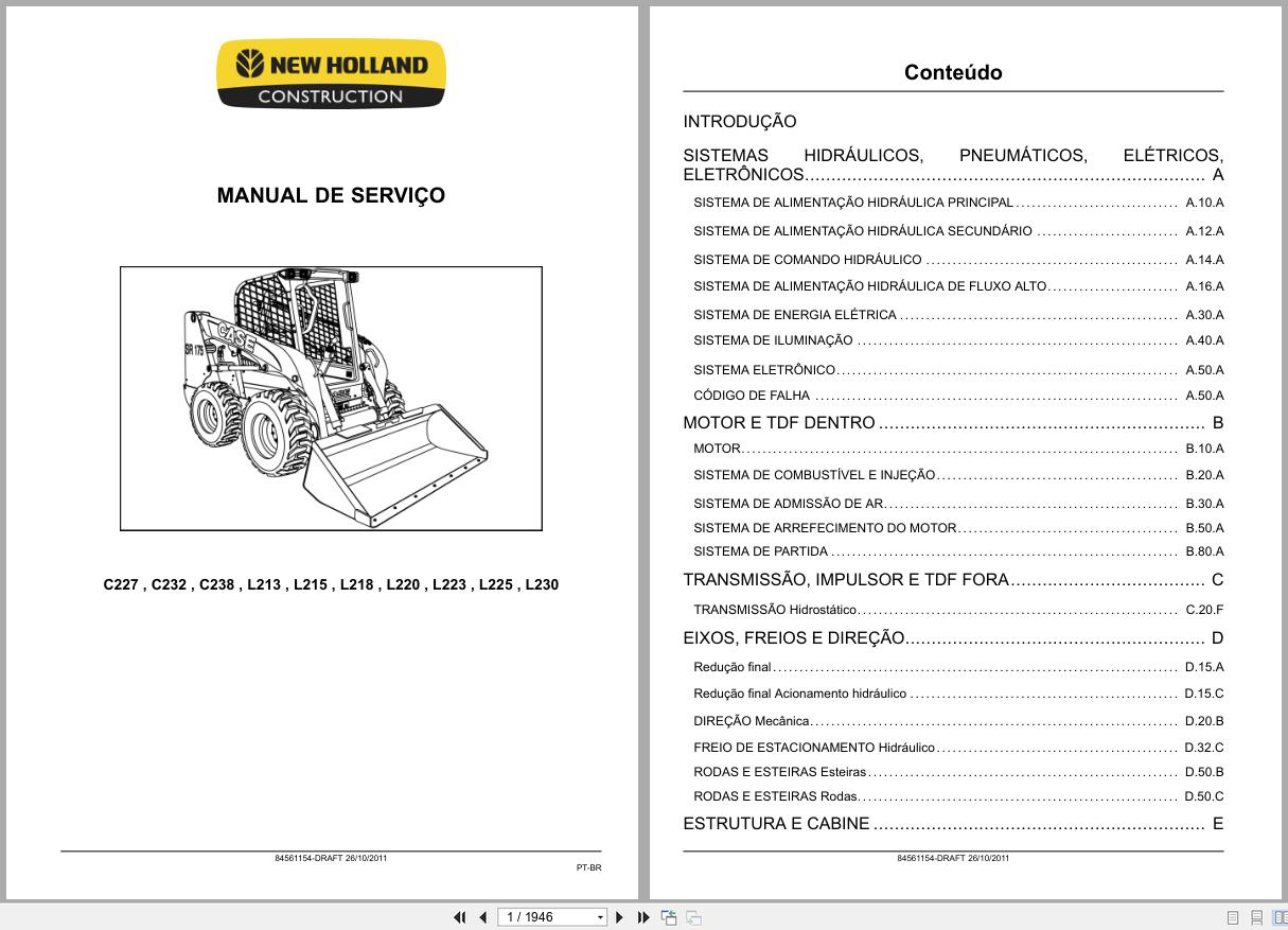 New Holland Loader C227 to L230 Service Manual 84561154 2011 BR (1)