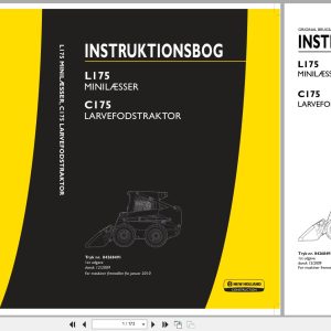 New Holland Loader L175 C175 Operators Manual 84268491 2009 DK (1)