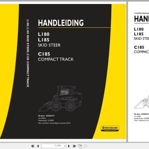 New Holland Loader L180 L185 C185 Operators Manual 84268737 2009 NL (1)