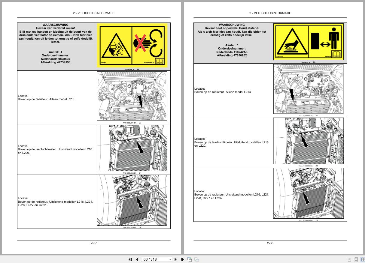 New Holland Loader L213 to C232 Operation Maintenance Manual 47948492 2016 NL (2)