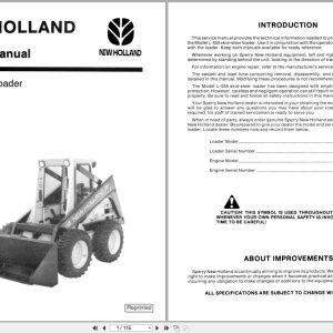 New Holland Loader L550 Series Service Manual 40055510 (1)