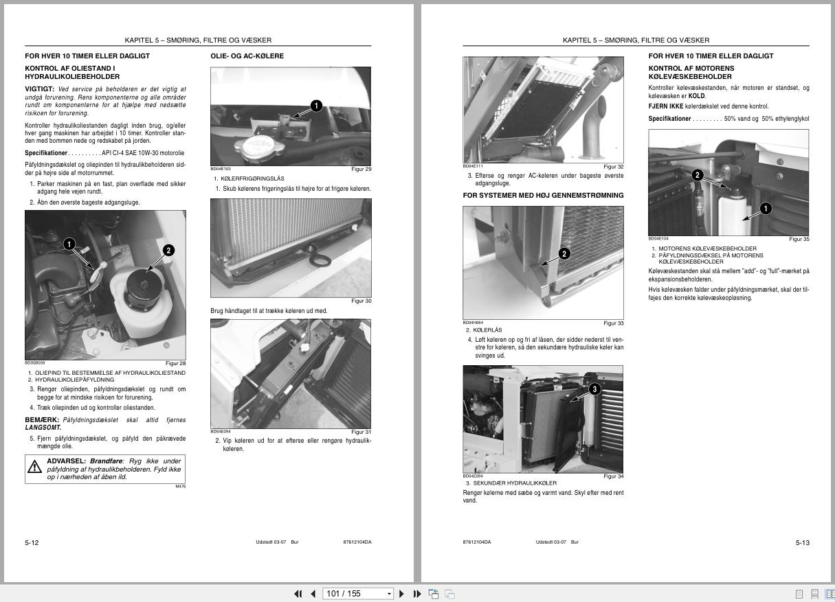 New Holland Loader LS185.B C185 Operators Manual 87612104DA 2007 DK (2)